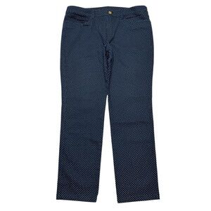 {Brooks Brothers} "Natalie Fit" Straight Leg Dot Printed Stretch Denim Jeans